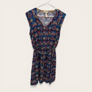 Matilda Jane Navy Floral-Print Tie-Waist Mini Dress